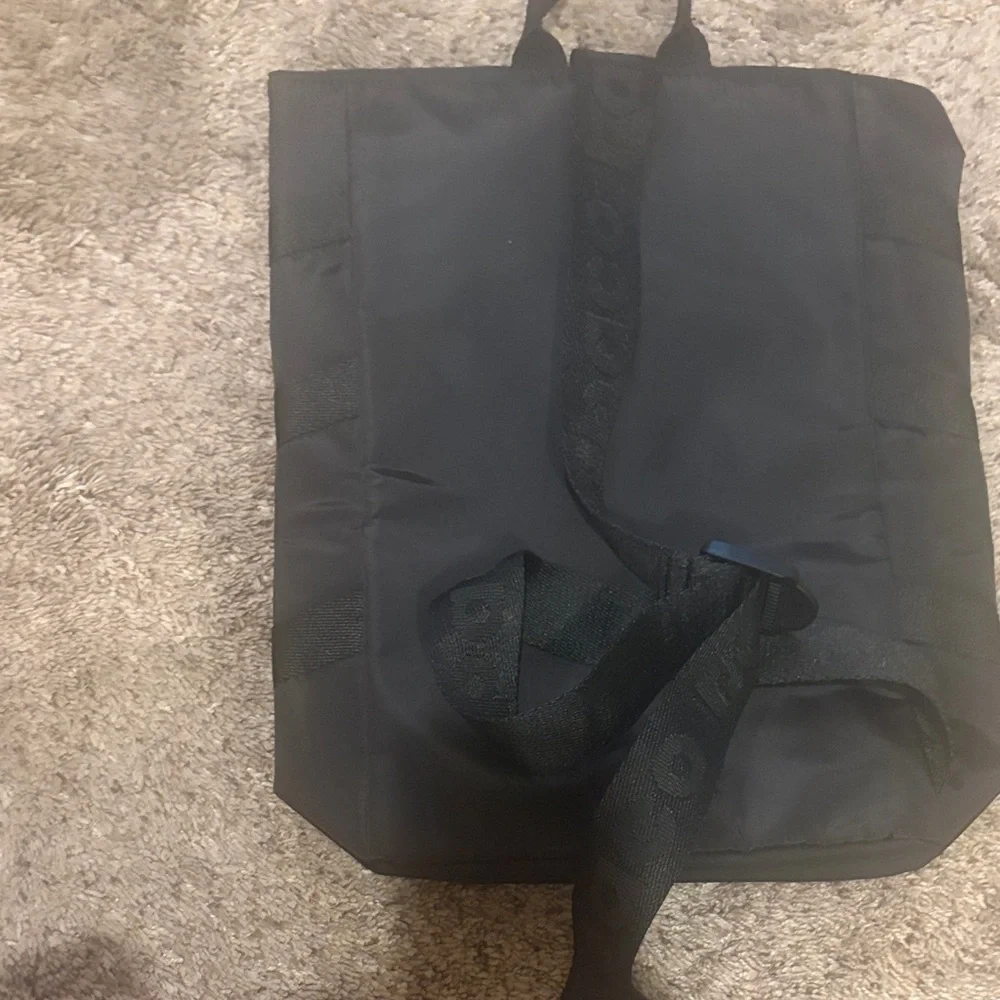 Paco Rabanne Black Backpack with Logo Strap